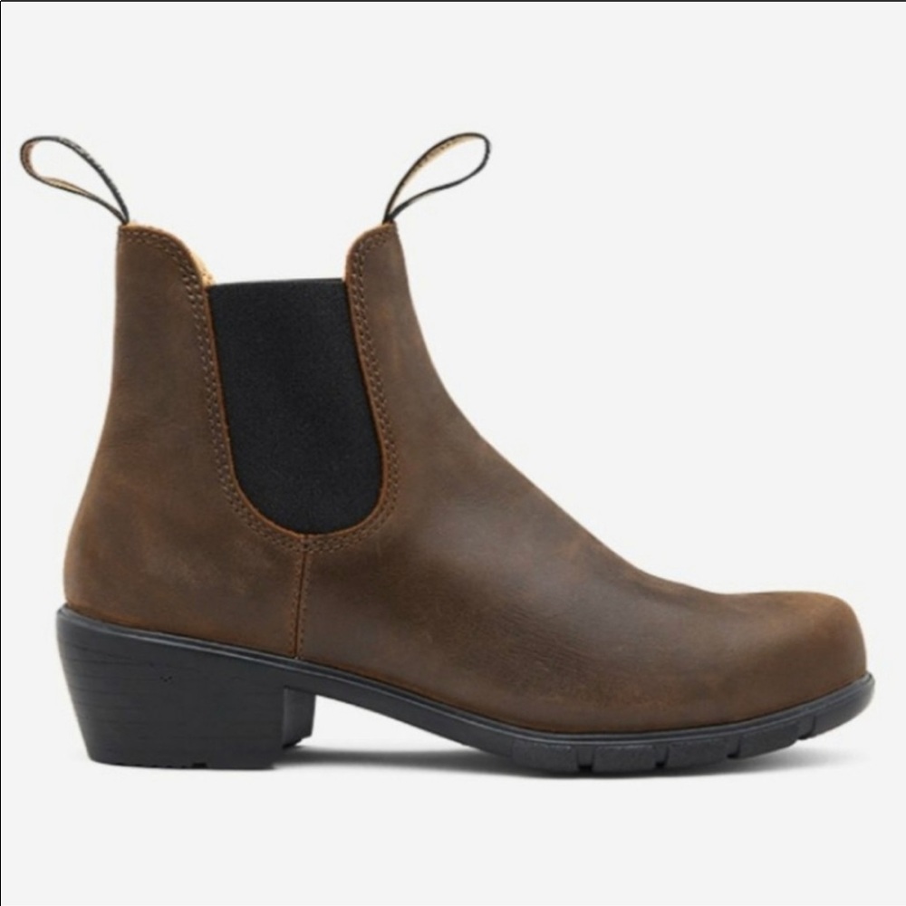 Blundstone 1673 Brown Heeled Chelsea Boots